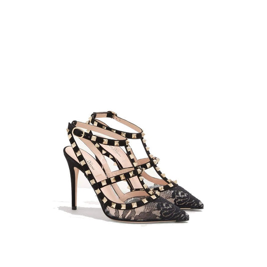 Valentino Garavani Black Calfskin High Heel Pumps