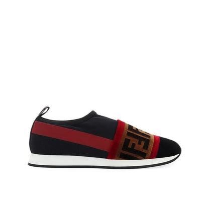Fendi Black Fabric Low Top Sneakers