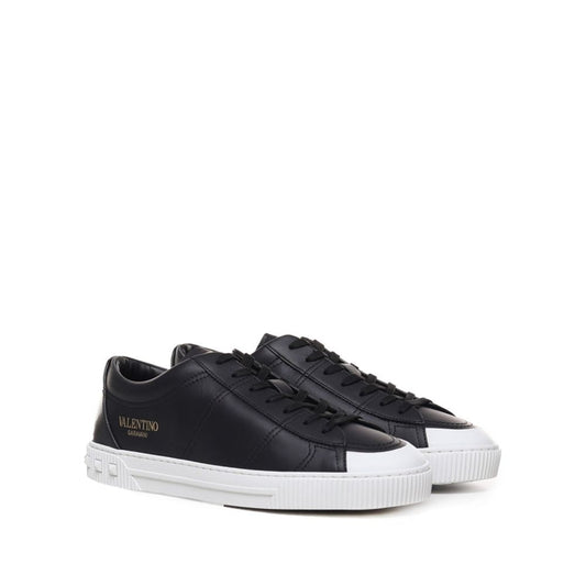 Valentino Garavani Black Calfskin Low Top Sneakers
