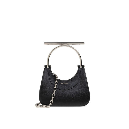 Alexander McQueen Black Lamb Leather Crossbody Bag