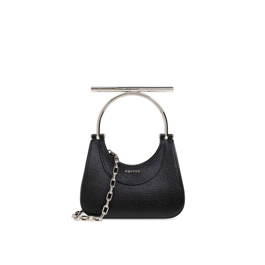 Alexander McQueen Black Lamb Leather Crossbody Bag