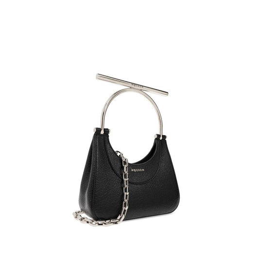 Alexander McQueen Black Lamb Leather Crossbody Bag