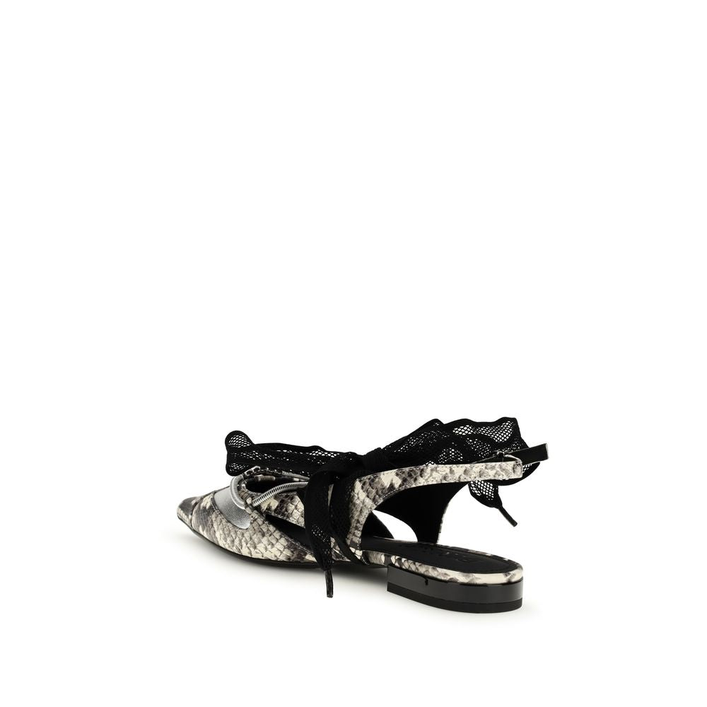 PINKO Multicolor Calf Leather Bos Taurus Ballet Flats