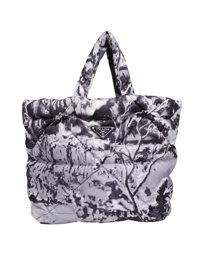 Prada Gray Nylon Tote Bag