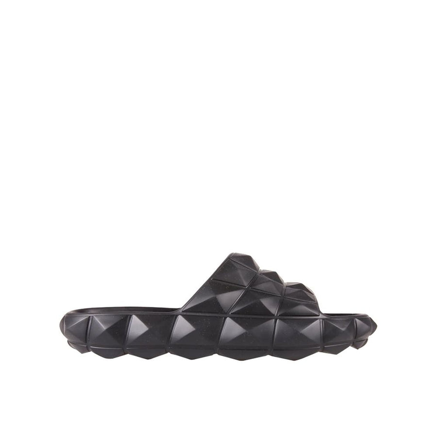 Valentino Garavani Black Rubber Slippers