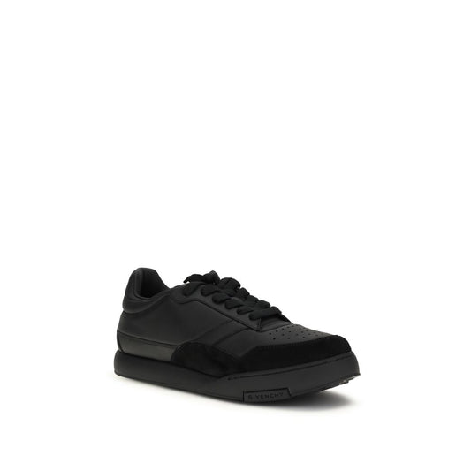 Givenchy Black Calf Leather Bos Taurus Low Top Sneakers