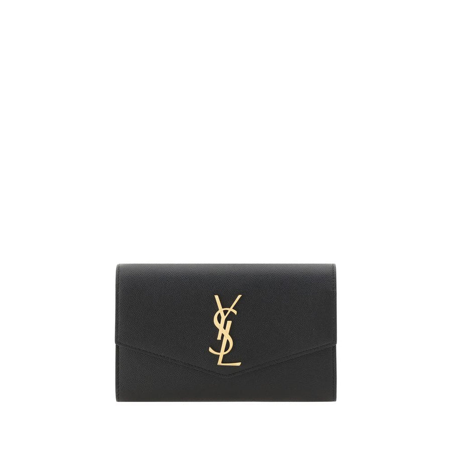Saint Laurent Black Calf Leather Bos Taurus Clutch Bag