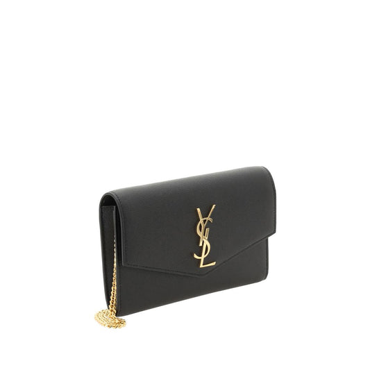 Saint Laurent Black Calf Leather Bos Taurus Clutch Bag
