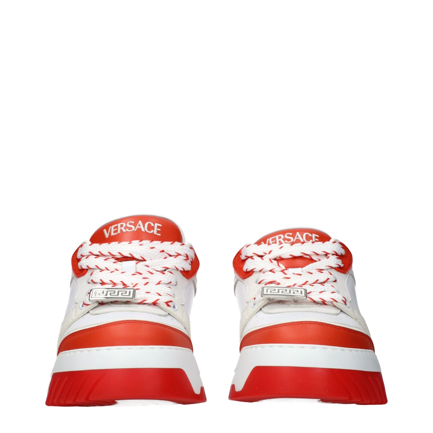 Versace Blue Leather Athletic Sneakers