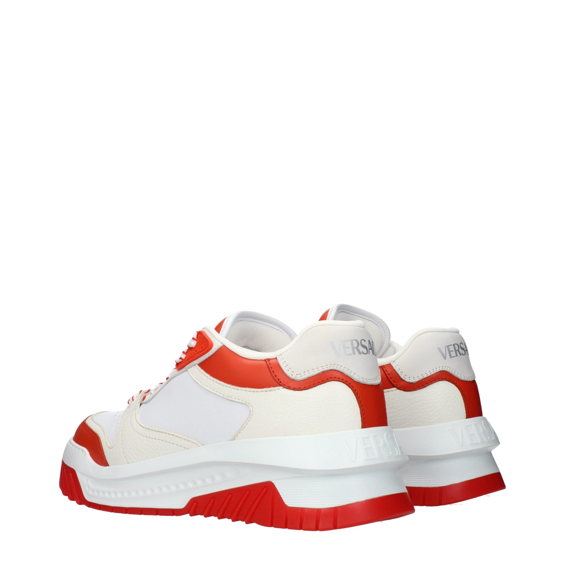 Versace Blue Leather Athletic Sneakers