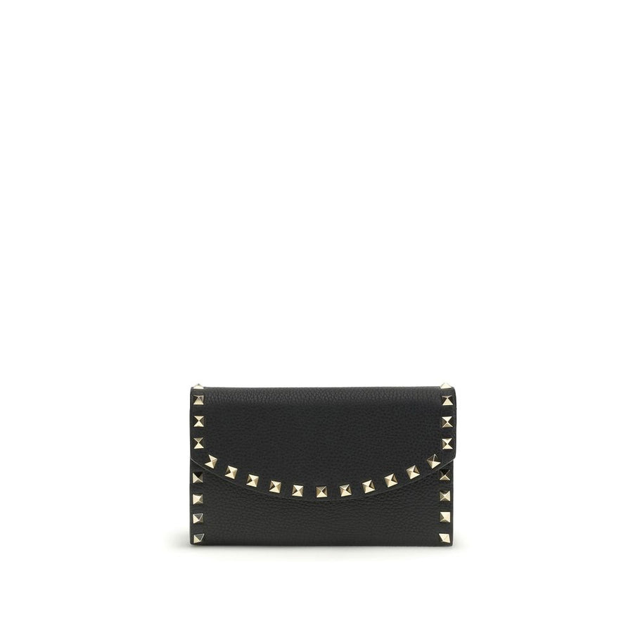 Valentino Garavani Black Calf Leather Bos Taurus Wallet