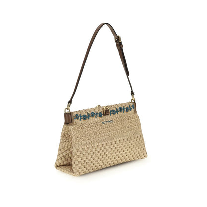 Etro Beige Viscose Shoulder Bag