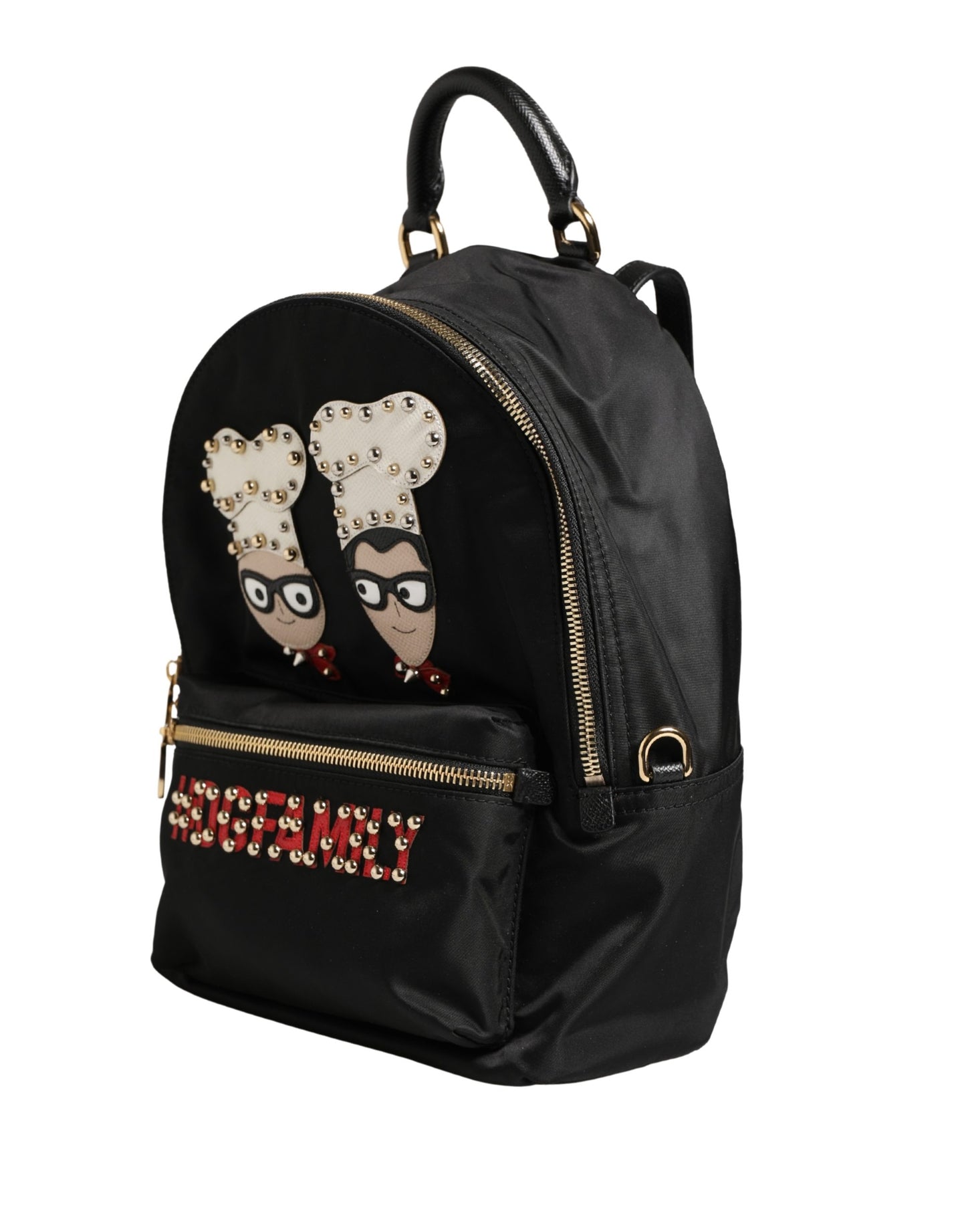 Dolce & Gabbana VULCANO Black Nylon #DGFAMILY Embellished Backpack Bag