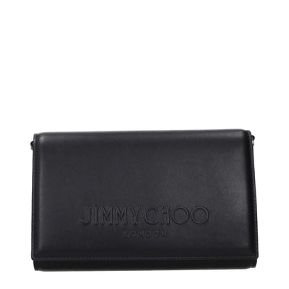 Jimmy Choo Black Leather Clutch Bag