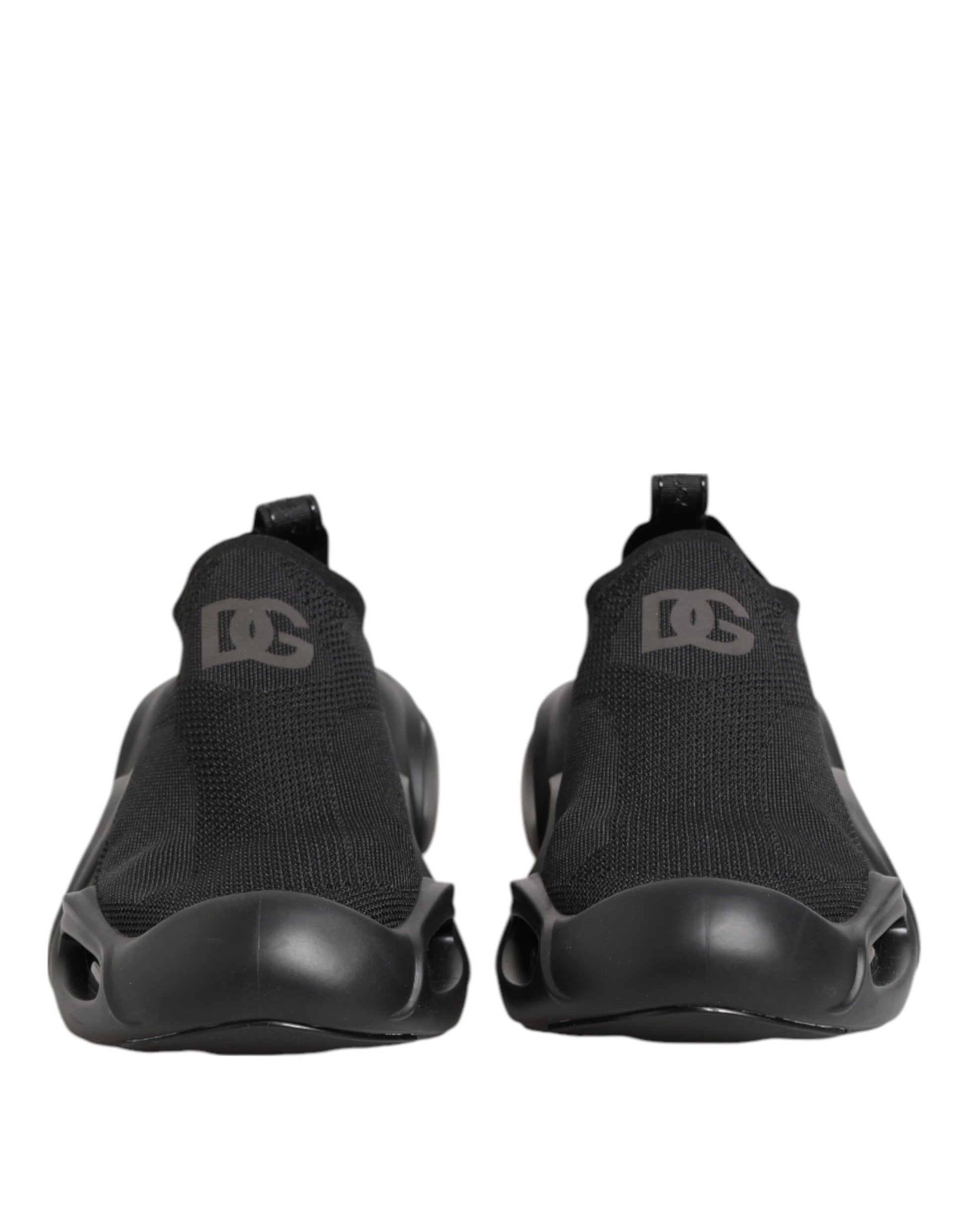 Dolce & Gabbana Black Slip On Wave Low Top Sneakers Shoes