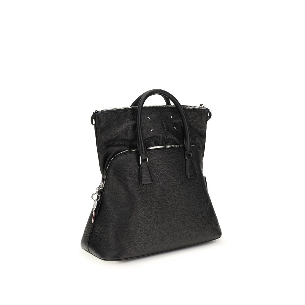 Maison Margiela Black Calf Leather Bos Taurus Handbag