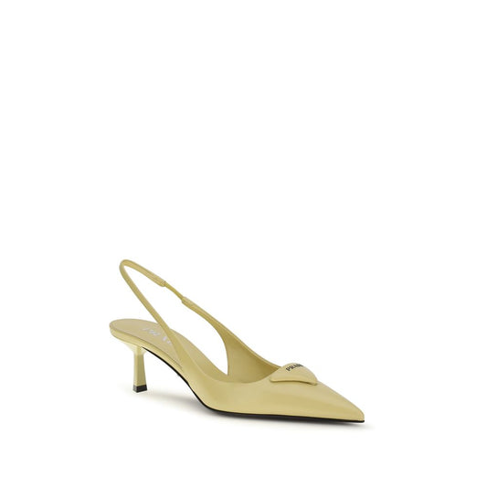 Prada Bicolor Calf Leather Bos Taurus High Heel Pumps