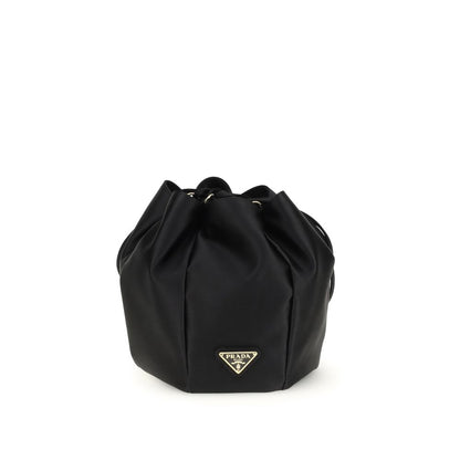 Prada Black Silk Backet Bag