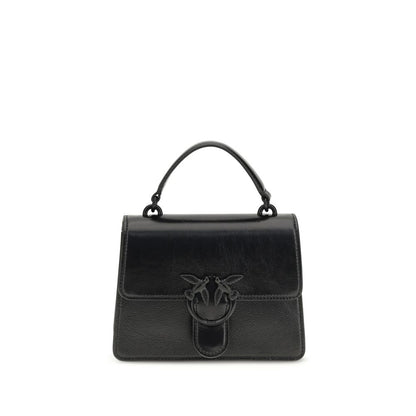 PINKO Black Goatskin Handbag