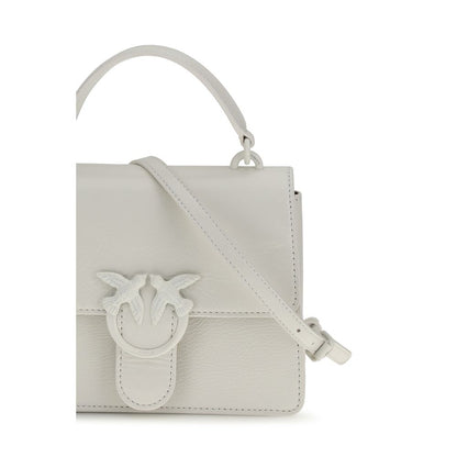 PINKO White Goatskin Handbag