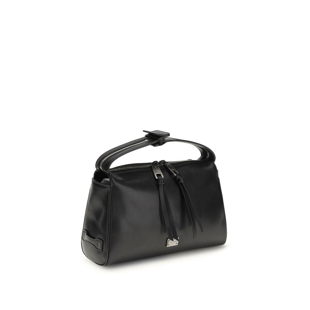 Dolce & Gabbana Black Calf Leather Bos Taurus Handbag