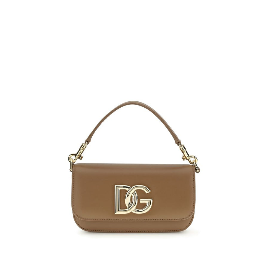 Dolce & Gabbana Brown Calf Leather Bos Taurus Handbag