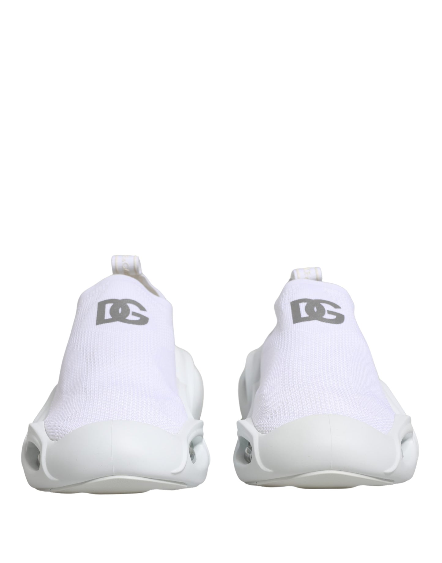 Dolce & Gabbana White Slip On Wave Low Top Sneakers Shoes
