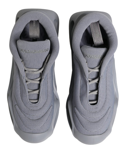 Dolce & Gabbana Gray Slip On Wave Low Top Sneakers