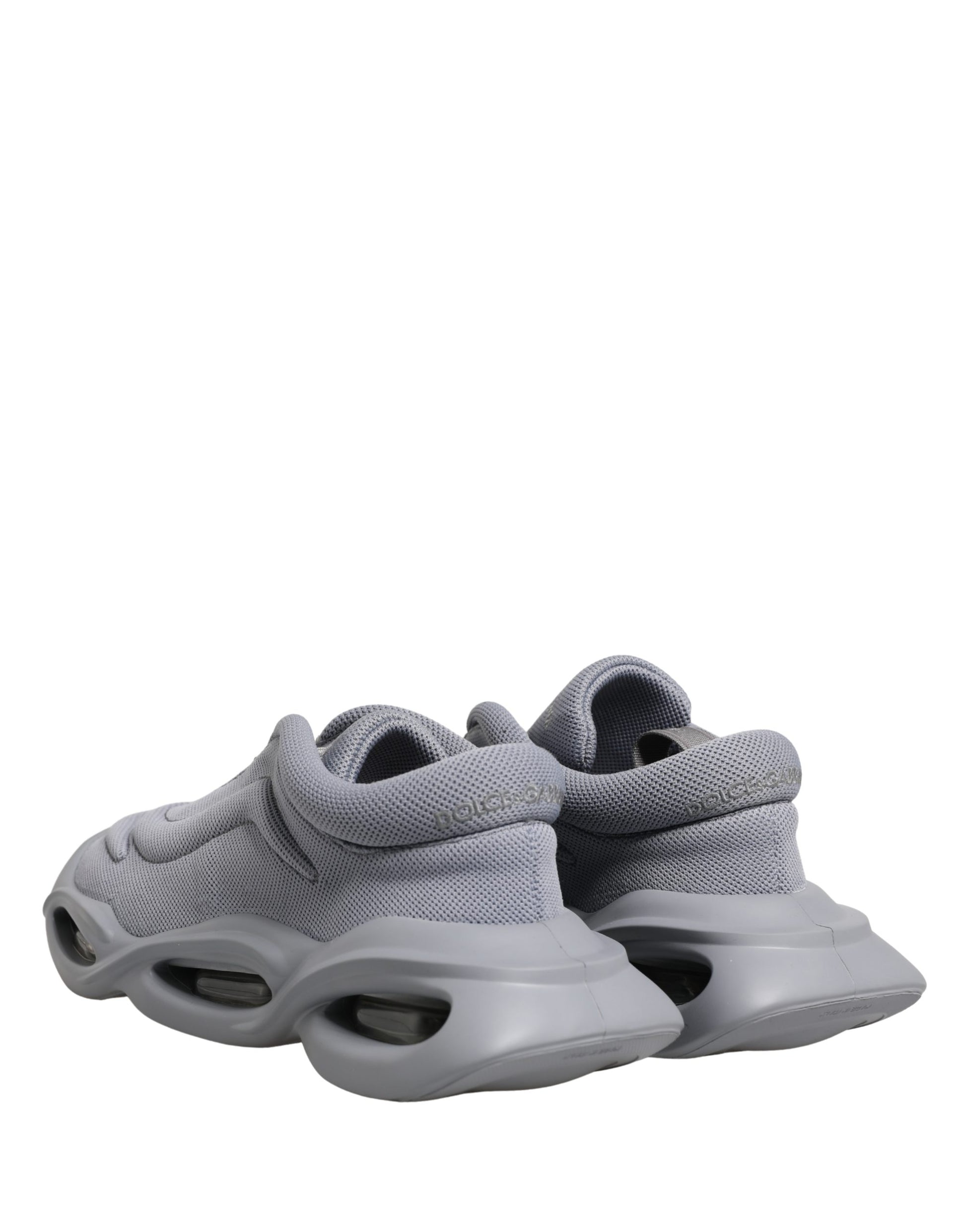 Dolce & Gabbana Gray Slip On Wave Low Top Sneakers