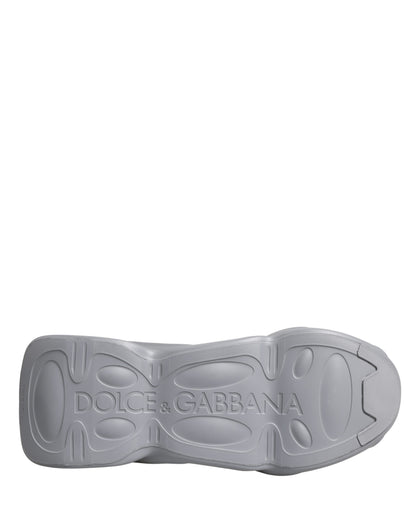 Dolce & Gabbana Gray Slip On Wave Low Top Sneakers
