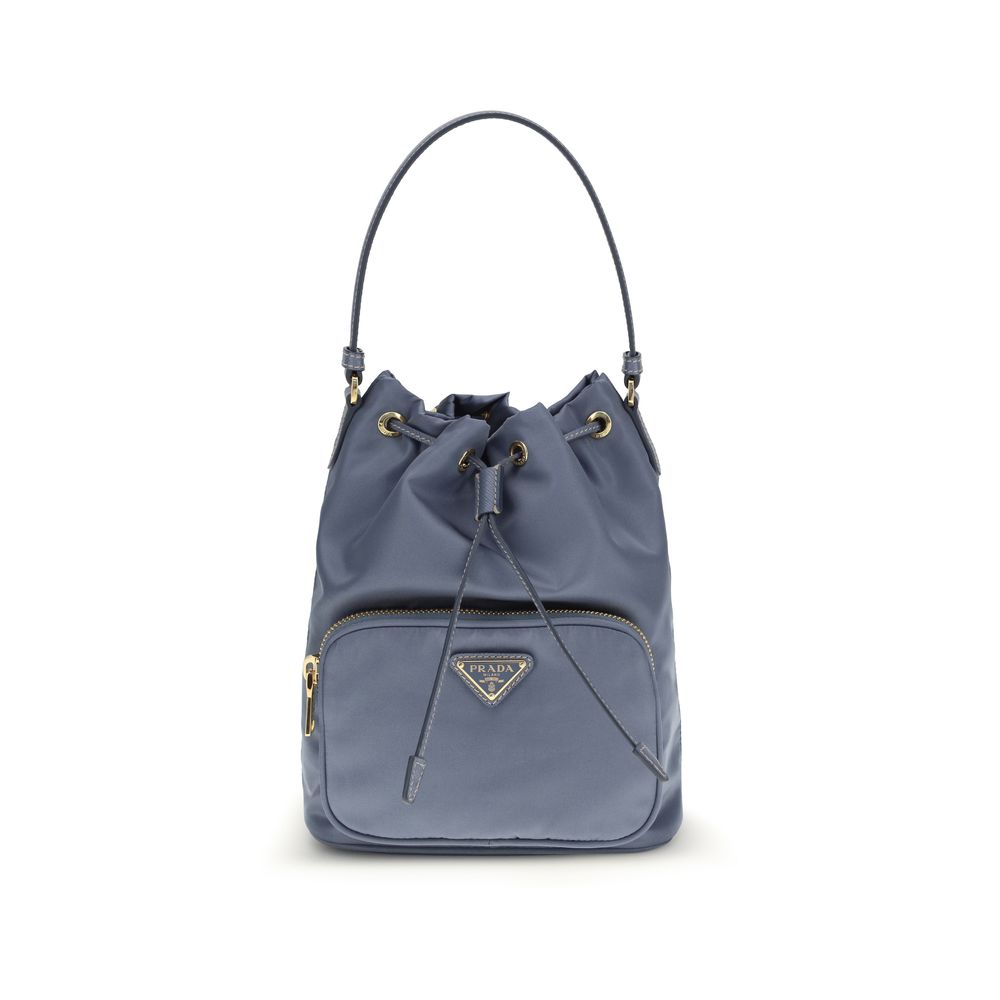 Prada Blue Recycled Polyamide Backet Bag