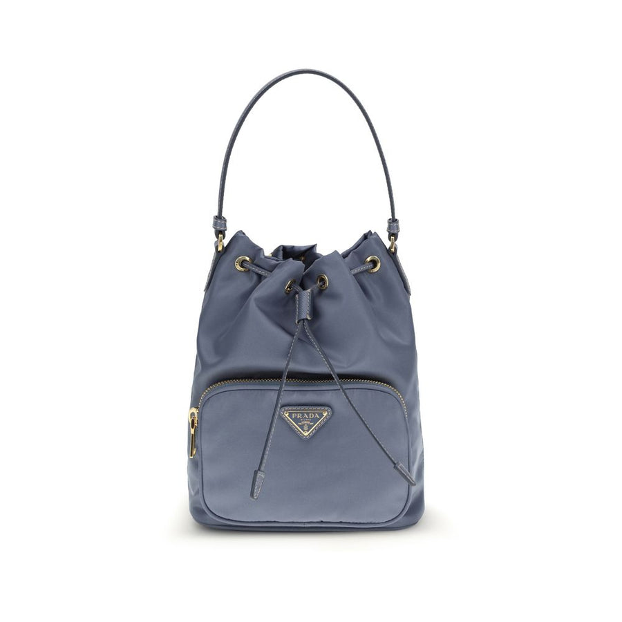 Prada Blue Recycled Polyamide Backet Bag