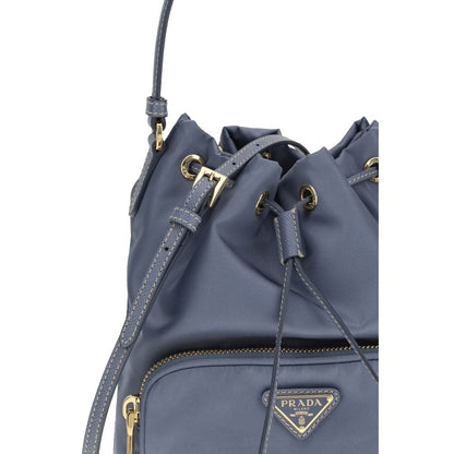 Prada Blue Recycled Polyamide Backet Bag