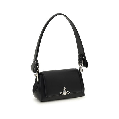 Vivienne Westwood Black Polyurethane Shoulder Bag