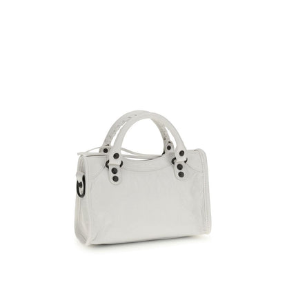 Balenciaga White Calf Leather Bos Taurus Handbag