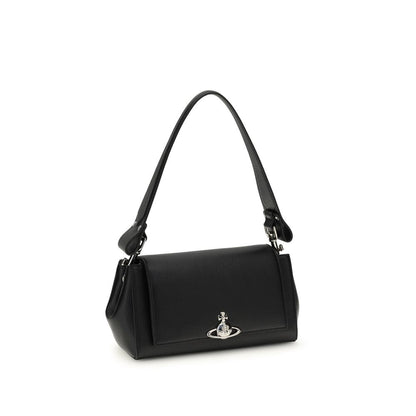 Vivienne Westwood Black Calf Leather Bos Taurus Shoulder Bag