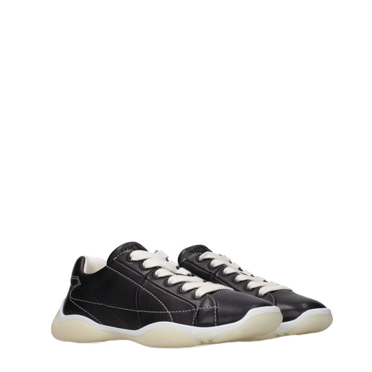 Prada Black Leather Sneakers