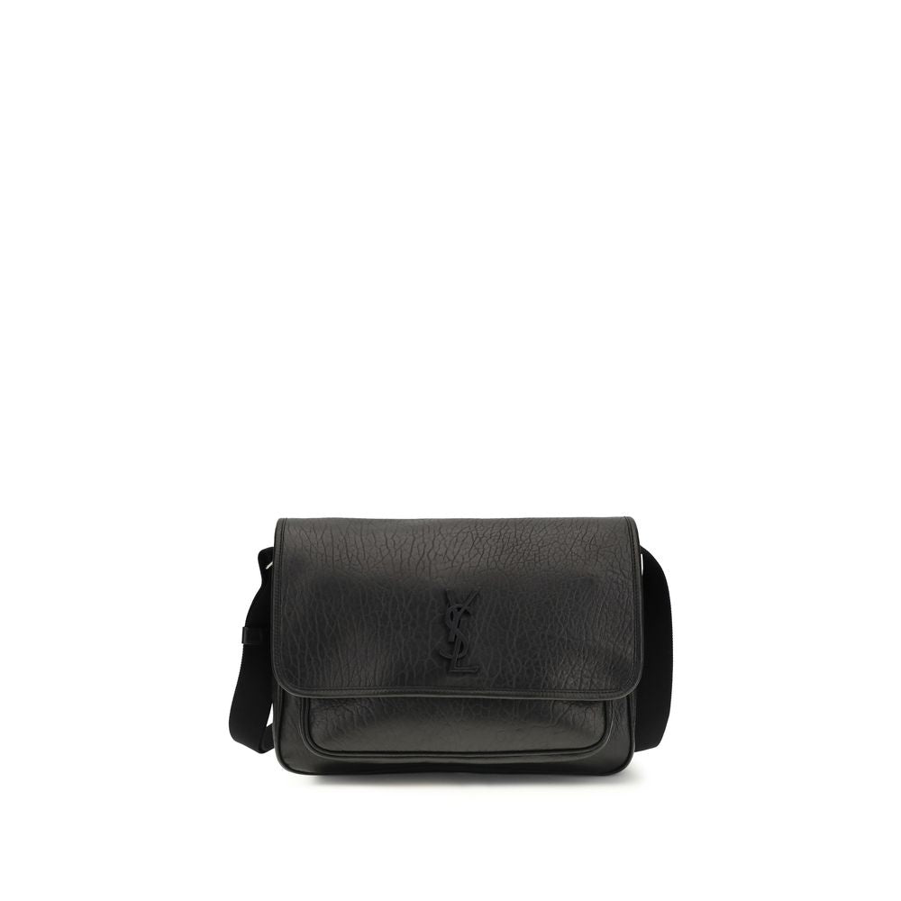 Saint Laurent Black Calf Leather Bos Taurus Shoulder Bag