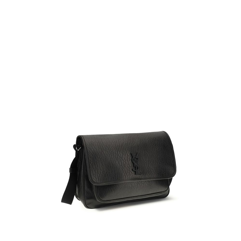 Saint Laurent Black Calf Leather Bos Taurus Shoulder Bag