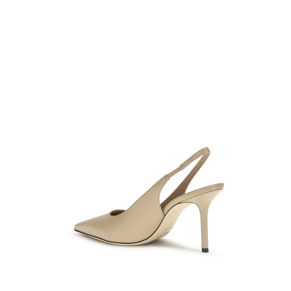 Jimmy Choo Beige Calf Leather Bos Taurus High Heel Pumps