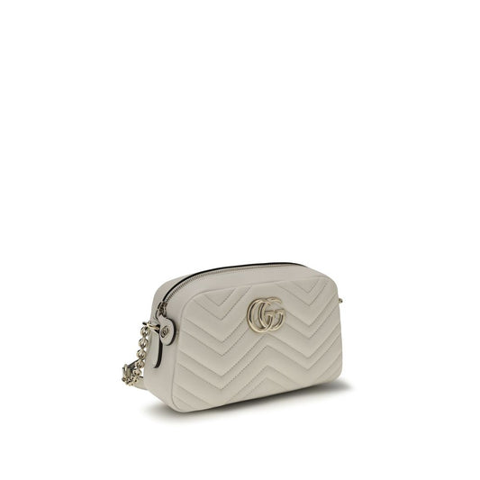 Gucci White Calf Leather Bos Taurus Shoulder Bag