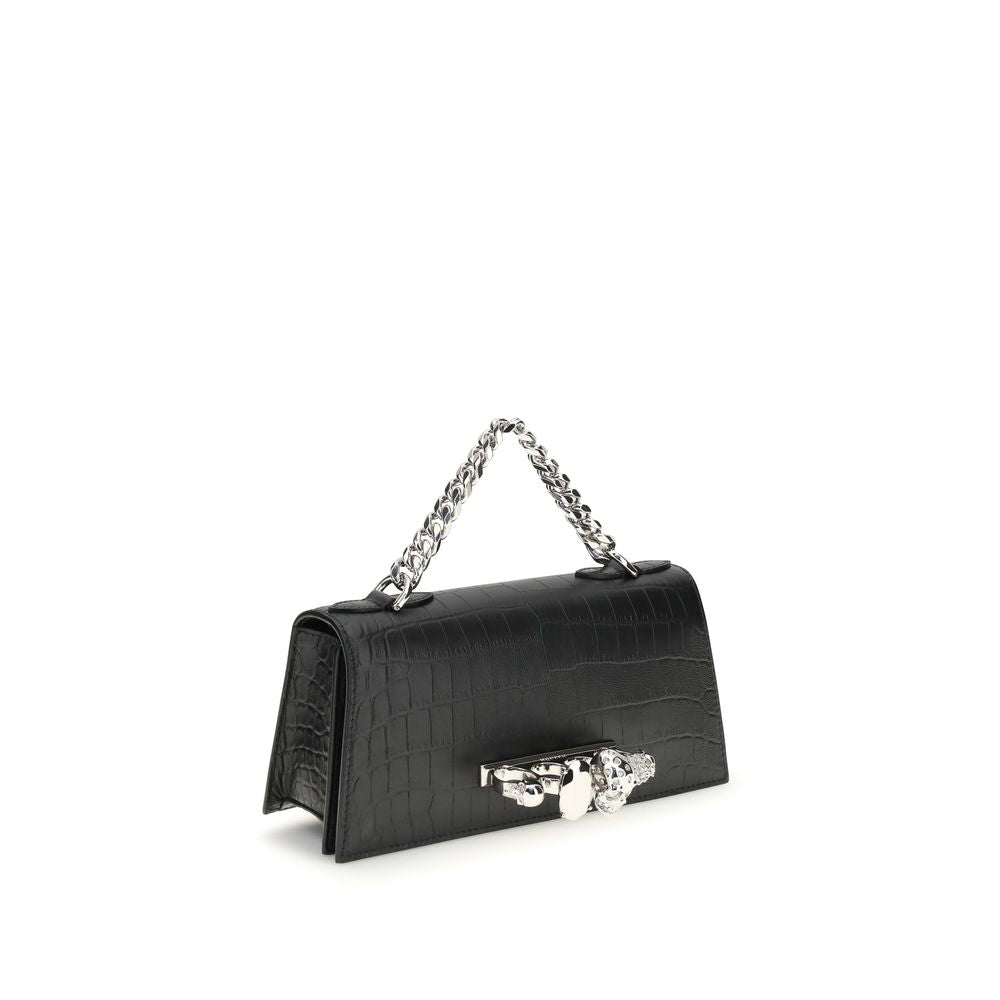 Alexander McQueen Black Calf Leather Bos Taurus Shoulder Bag
