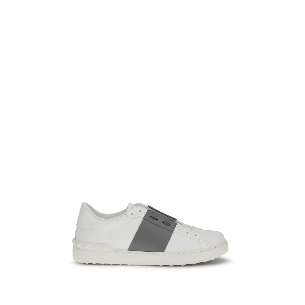 Valentino Garavani White Calf Leather Bos Taurus Low Top Sneakers