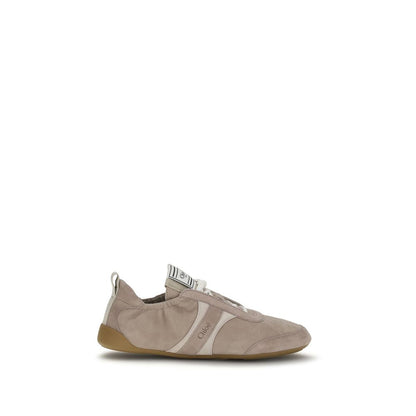 Chloé Beige Calf Leather Bos Taurus Athletic Sneakers