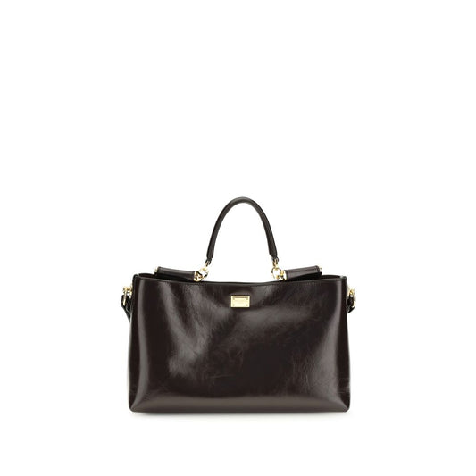 Dolce & Gabbana Brown Calf Leather Bos Taurus Shoulder Bag