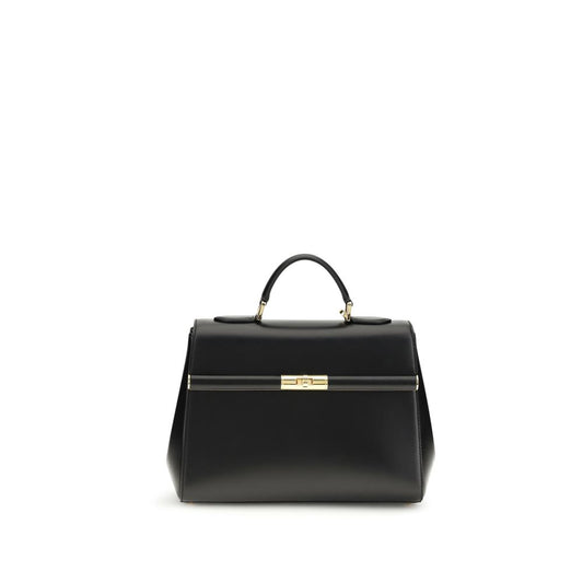Dolce & Gabbana Black Calf Leather Bos Taurus Shoulder Bag