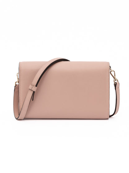 Jimmy Choo Podwer Pink Leather Shoulder Strap Bag