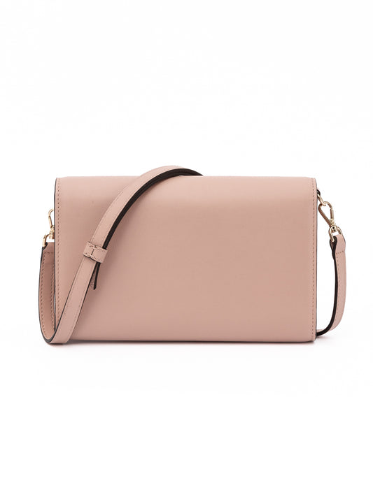 Jimmy Choo Podwer Pink Leather Shoulder Strap Bag