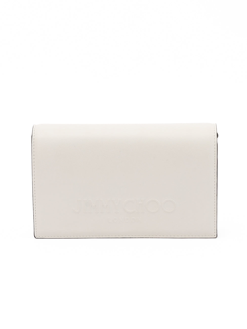 Jimmy Choo White Avenue Leather Shoulder Strap Bag