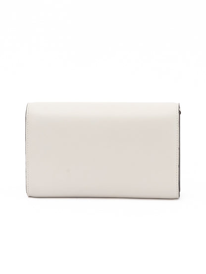 Jimmy Choo White Avenue Leather Shoulder Strap Bag